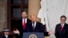 President Donald Trump speaks in Emancipation Hall after the 60th Presidential Inauguration, at the U.S. Capitol in Washington, Jan. 20, 2025. 